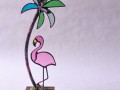Palm tree and flamingo